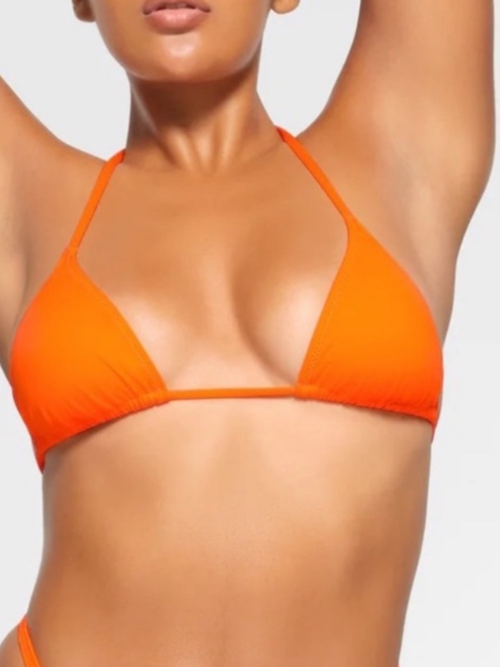 SKIMS NWT Signature Swim Triangle Top - Tangerine